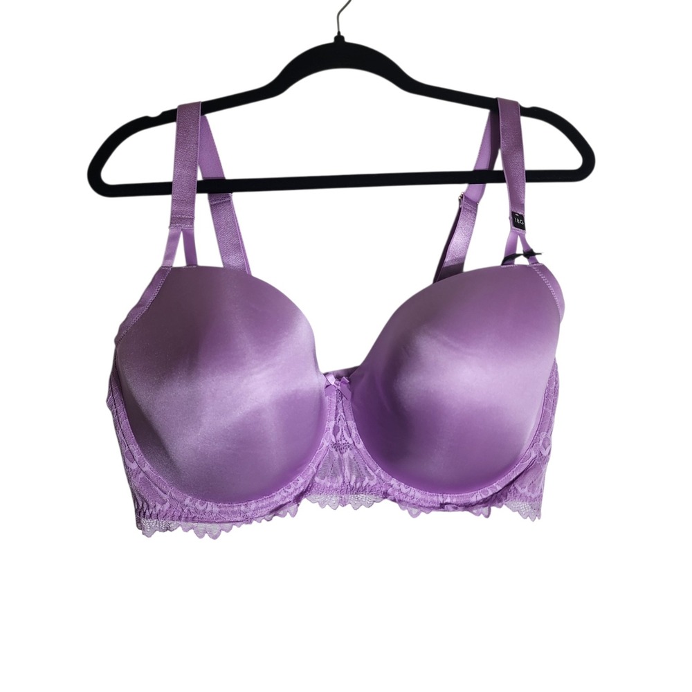 City Chic Caitlin CT Bra Purple Rose Lace Underwire 40H 00222580